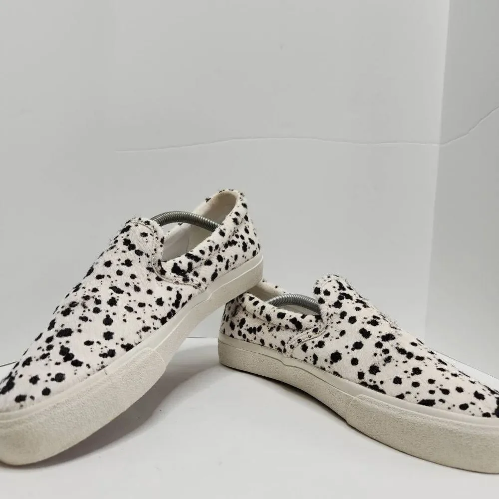 Sidewalk Slip-On Sneakers in Spatter-Painted Calf Hair Size 6